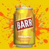 BARR 24 Pack Sparkling Pineapple Soda, Zero No Sugar Pineapple Flavoured Fizzy Drink, Sparkling Fizzy Pop, 24 x 330ml Cans view 3