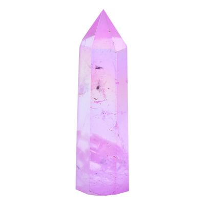 Sudemota Natural crystal rough 1pc Natural Purple Aura Clear Quartz Crystal Electroplating Wand Quartz Mineral Specimen Home Office Decoration (Color : Purple Quartz 1pc, Size : 2.36-2.75in)