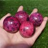 Natural crystal rough Natural Peach Blossom Stone Jade Ball Onl Crystal Sphere Healing 50-55MM Gift (Color : 3pcs) view 4