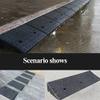 48cm Ascending Curb Ramp, Threshold Ramps for Wheelchairs, Scooters and Electric Chairs, with Nonslip Surface, (black, 1 Pac) view 3