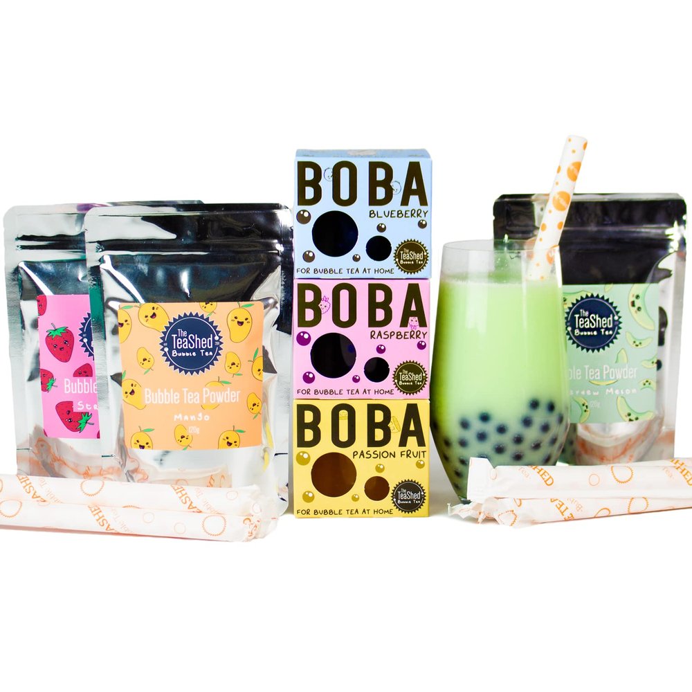 Bubble Tea Powder Kit With 9 Servings | Powder + Boba Set | The TeaShed