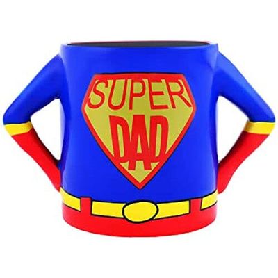 Super Dad Double Handle Mug - For Tea, Coffee, Hot Chocolate, Hot & Cold Drinks | Gift For Someone Special, Funny Message | Suitable For Home, Office, Kitchen & Bedroom | Gift for Christmas