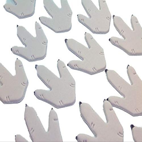 12 Novelty Edible Dinosaurs Footprints Birthday Cake Toppers