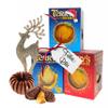 Orange Chocolate Bulk for Christmas - Assortment of Caramel, Dark & Milk Chocolate Orange Balls with Reindeer Decoration for Chocolate Hamper, Kids Stocking Fillers, Birthday Gifts for Women view 1