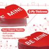 180 Pieces Valentine's Day Napkins Heart Shaped Napkins Heart Love Disposable Paper Napkins Dinner Luncheon Napkins Red Heart Beverage Napkins for Kids Classroom Valentines Day Party Supplies view 3