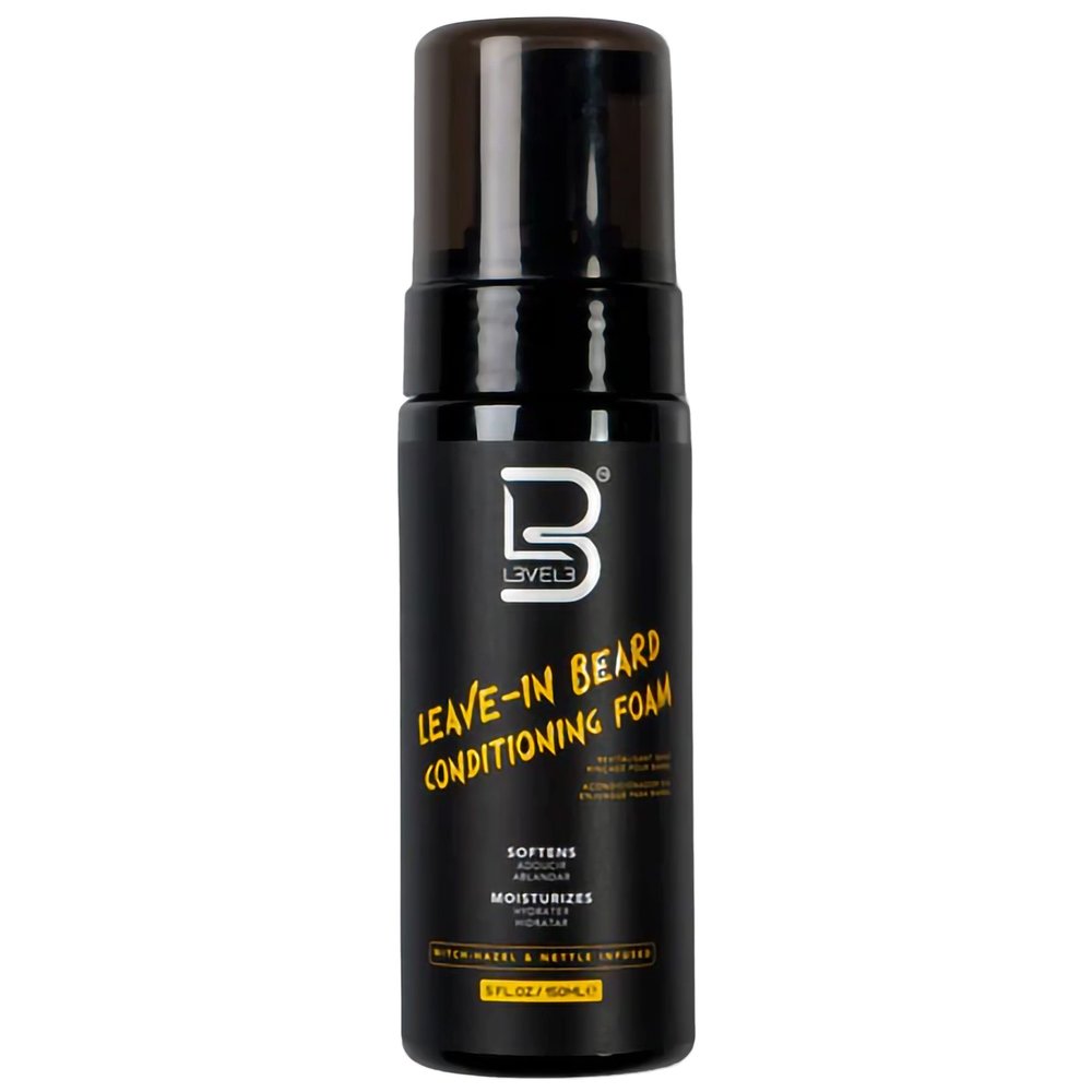 L3VEL3 Leave-In Beard Conditioning Foam For Men 5 oz Foam