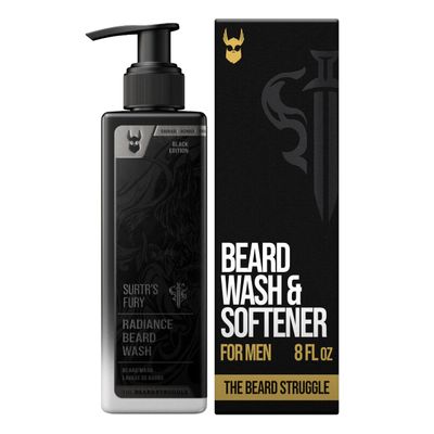 The Beard Struggle - Radiance Beard Wash - Platinum Collection, Surtr's Fury - Cleanse, Nourish, & Softens Beard - Viking Beard Wash for Men (240 ml)