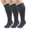 XIMISUN Plus Size Compression socks for women men, flight socks knee high support wide calf compression socks medical for nurse seniors flights fitness cycling view 1