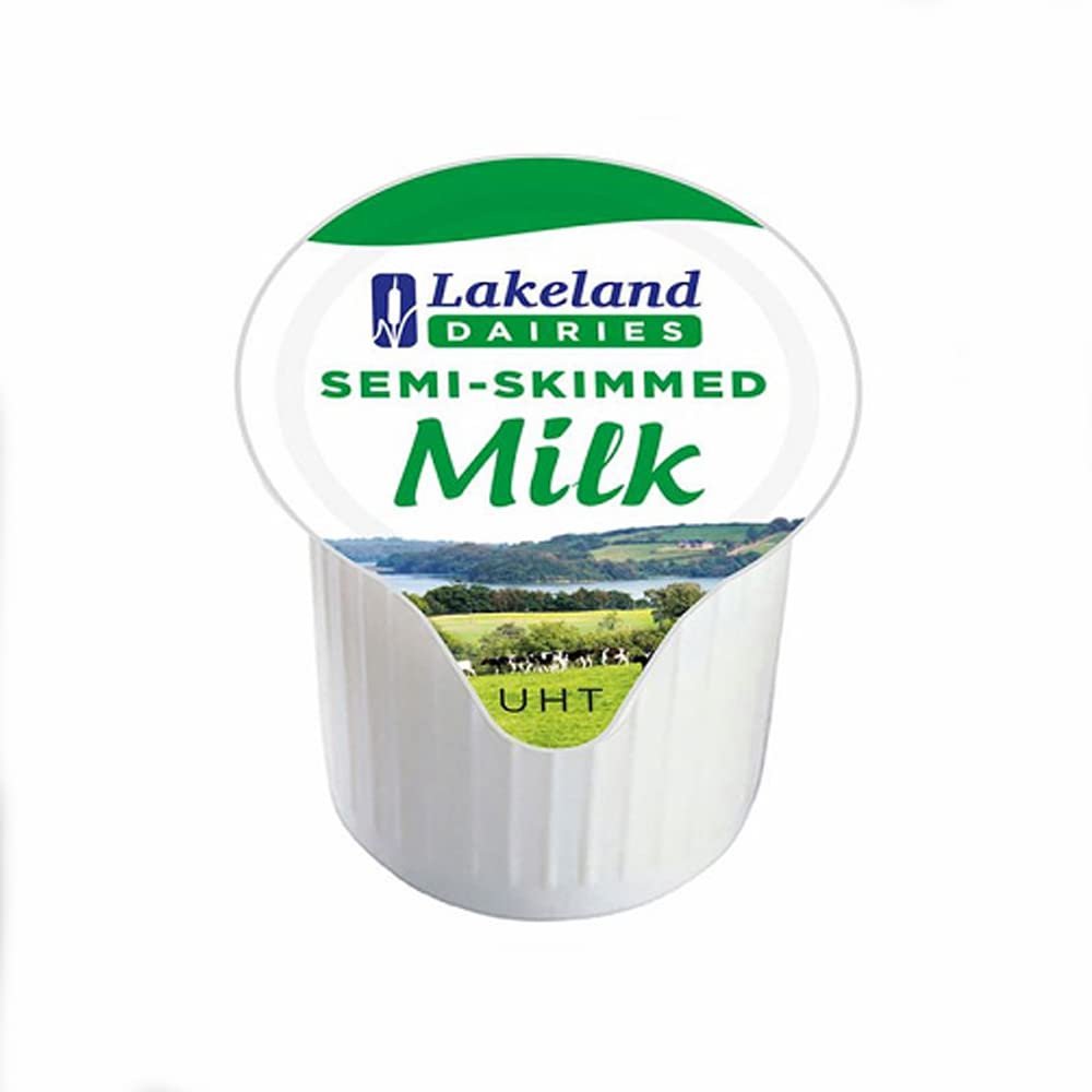 Wickers Gift Baskets Lakeland Dairies Semi-Skimmed Milk Mini Pots 240x12ml pots (2 x 120 Pots)