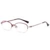 Lanomi Blue Light Blocking Half Frame Reading Glasses Metal Oval Computer UV400 Protection Anti Blue Reading Eyeglasses for Women Men Red 4.0 view 1
