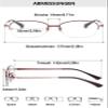 Lanomi Blue Light Blocking Half Frame Reading Glasses Metal Oval Computer UV400 Protection Anti Blue Reading Eyeglasses for Women Men Red 4.0 view 2