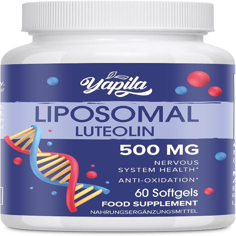 Liposomal Luteolin Capsules 500mg, Maximum Absorption, High Dose Flavonoid, Antioxidant Supplement, Soy-Free, Glute-Free, Non-GMO