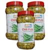 Ashoka Chilli Pickle (1Kg) (Pack of 3) - Perfect as a Side Condiment for Any Dish - Authentic Taste - Spicy & Aromatic - Eaten with Indian Dinner or with Indian Breakfast view 1
