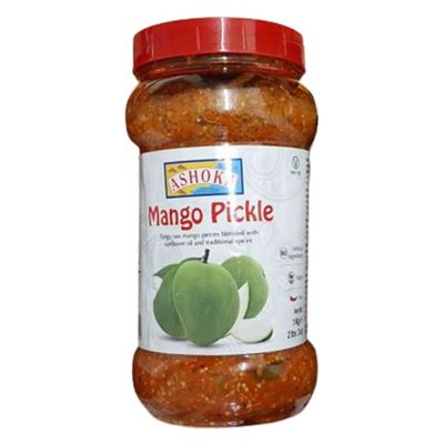 Ashoka Mango Pickle (1Kg) (Pack of 1) - Perfect as a Side Condiment for Any Dish - Authentic Taste & Aromatic - Eaten with Indian Dinner or with Indian Breakfast