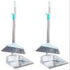2-Pack Broom and Dustpan/Dustpan with Broom Combo, Stainless Steel Heavy Duty Dustpan 33.5" Long Handle Upright Stand Up Broom and Dustpan Set for Home Kitchen Room Office Lobby Floor Use view 1