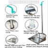 2-Pack Broom and Dustpan/Dustpan with Broom Combo, Stainless Steel Heavy Duty Dustpan 33.5" Long Handle Upright Stand Up Broom and Dustpan Set for Home Kitchen Room Office Lobby Floor Use view 4