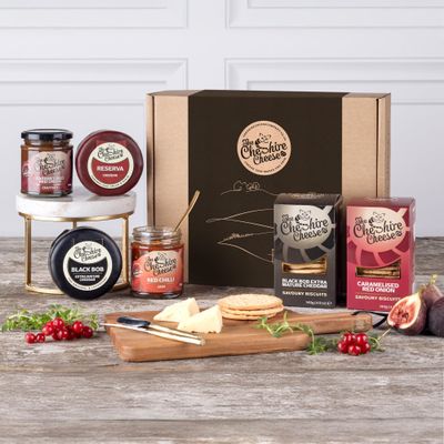 Winning Combination - Cheese, Chutney & Biscuits Gift Box | Luxury Waxed Cheese Gift Set from the Cheshire Cheese Company