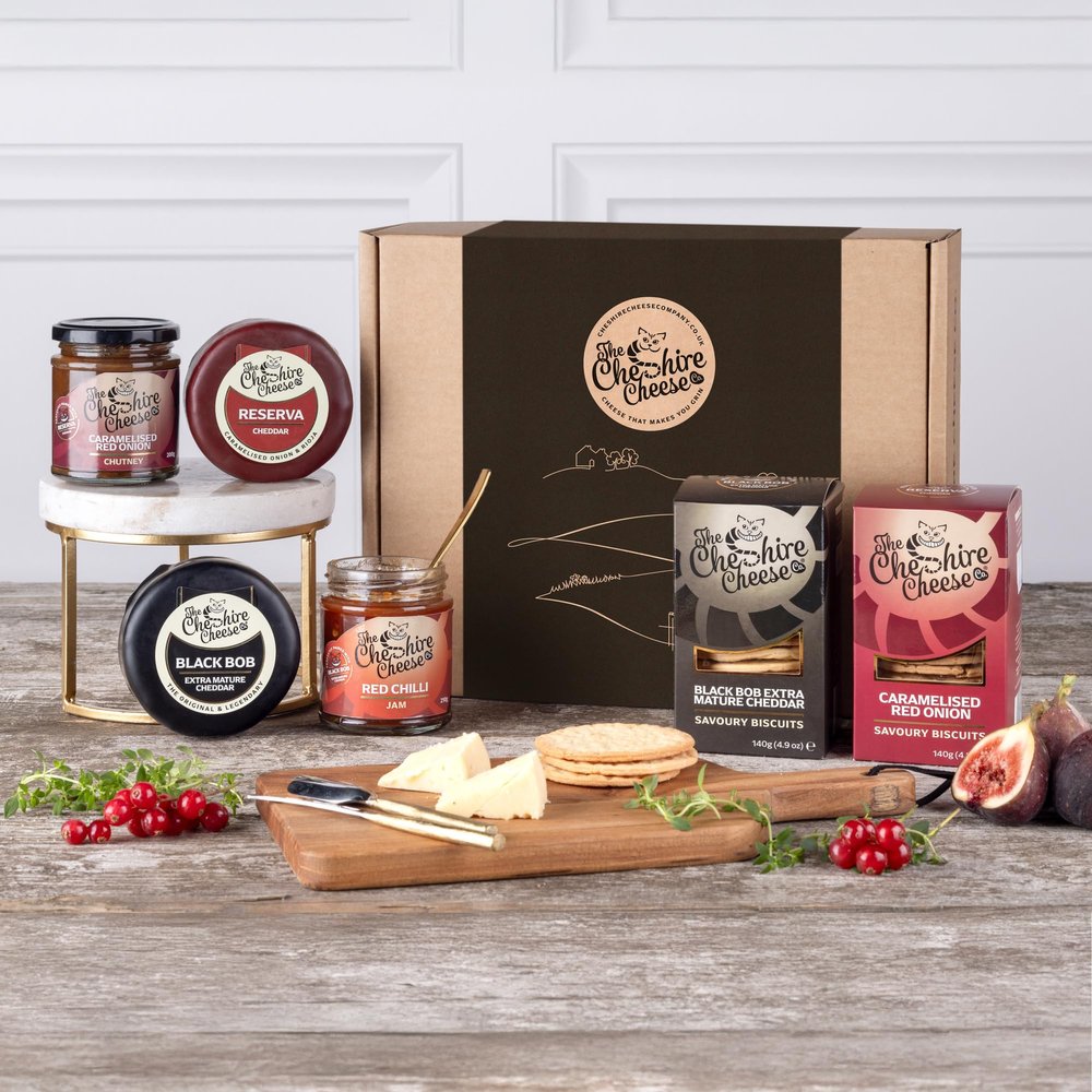 Winning Combination - Cheese, Chutney & Biscuits Gift Box | Luxury Waxed Cheese Gift Set from the Cheshire Cheese Company