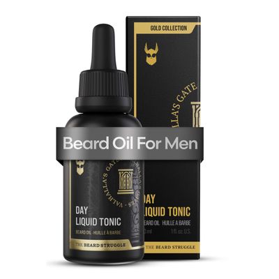 The Beard Struggle - Day Liquid Tonic Beard Oil - Gold Collection, Valhalla's Gates - Beard Oil for Men - Moisturize, Softens Hair, Reduces Itch - Day Time Beard Growth Oil (30 ml)