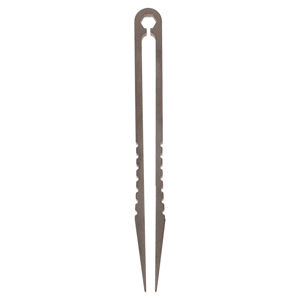 BESPORTBLE Mini Titanium Tweezers with Non-Slip Handle for Outdoor and Manual Work, Lightweight Sturdy Titanium Alloy Tool for up Small Objects and Splinter Removal