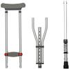 Crutches for Adults Underarm Folding Underarm Adult Crutches with Damping Spring,Comfortable Medical Crutch with Double Shock Absorber,Height Adjustable, Aluminum Alloy Great for Travel or Work view 2
