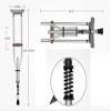 Crutches for Adults Underarm Folding Underarm Adult Crutches with Damping Spring,Comfortable Medical Crutch with Double Shock Absorber,Height Adjustable, Aluminum Alloy Great for Travel or Work view 4