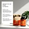 Fitness Health Zinc Tablets 50mg - High Absorption Zinc Tablets - Contribute to Healthy Bones, Skin, Hairs, and Nails - Support Vision - Increase Reproductive Health - Vegan - (120 Tablets) view 2