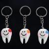 Kliplinc Set of 20 Key Chains with Tooth Shape Cute Dental Gift, White and silver, Einheitsgrrre view 2