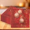 WedDecor 2Ply Traditional Christmas Paper Napkins Red and Gold Pack of 20, 33cm Square Paper Serviettes for Xmas, Boxing Day, Winter Christmas Dinner Party Decorations view 1