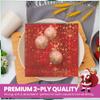 WedDecor 2Ply Traditional Christmas Paper Napkins Red and Gold Pack of 20, 33cm Square Paper Serviettes for Xmas, Boxing Day, Winter Christmas Dinner Party Decorations view 3