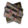 Bossa Nova Luxury Chocolate Gift Tin presentation set, 15 Assorted Artisan Chocolate Truffles in Welsh Vale houses theme printed tin, painted by artist Hanne Reid view 3