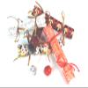 Bossa Nova Luxury Hand-made Christmas Crackers (10 pack), Assorted Festive Patterns with Artisan Chocolate Truffle, joke and paper hat view 1