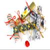 Bossa Nova Luxury Hand-made Christmas Crackers (10 pack), Assorted Festive Patterns with Artisan Chocolate Truffle, joke and paper hat view 2