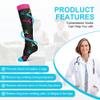 ACWOO Compression Socks for Women & Men, 3 Pairs Colorful Breathable Long Tube Compression Socks, Non-Slip Flight Socks Running Socks for Sports, Flying, Maternity Pregnancy, Nurses, Travel view 3