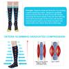 ACWOO Compression Socks for Women & Men, 3 Pairs Colorful Breathable Long Tube Compression Socks, Non-Slip Flight Socks Running Socks for Sports, Flying, Maternity Pregnancy, Nurses, Travel view 4