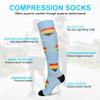 ACWOO Compression Socks for Women & Men, 6 Pairs Colorful Breathable Long Tube Compression Socks, Non-Slip Flight Socks Running Socks for Sports, Flying, Maternity Pregnancy, Nurses, Travel view 2