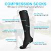 ACWOO Compression Socks for Women & Men, 6 Pairs Non-Slip Breathable Long Tube Compression Socks, Flight Socks Running Socks for Support, Sports, Flying, Maternity Pregnancy, Nurses, Travel view 2
