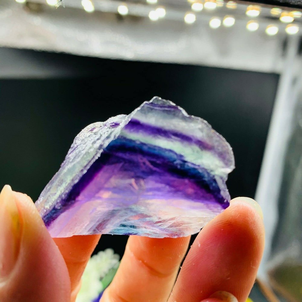 100g Bulk Natural Rainbow Fluorite Crystal Quartz Rough Raw Stone Home Decor
