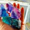 100g Bulk Natural Rainbow Fluorite Crystal Quartz Rough Raw Stone Home Decor view 2