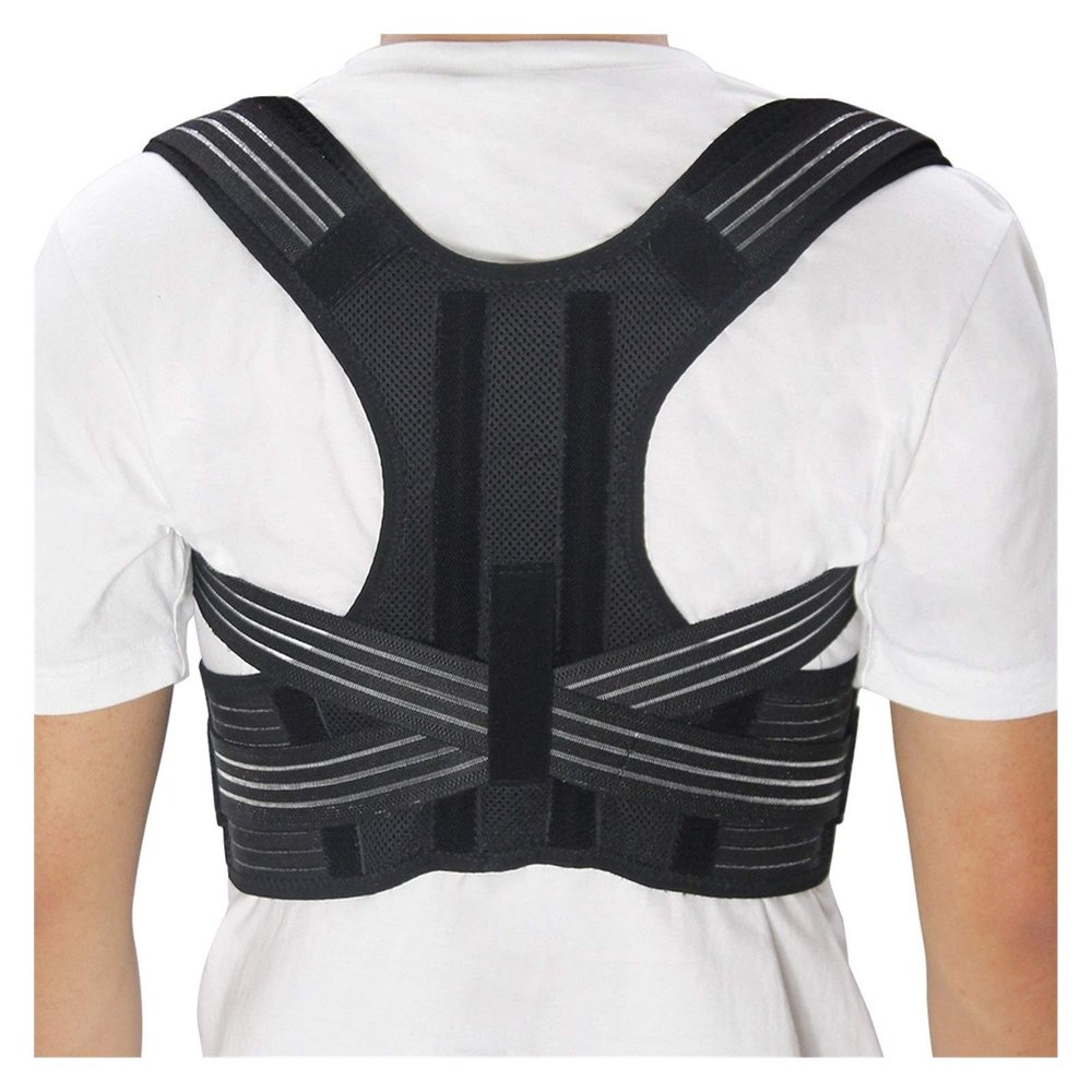 Posture Corrector Brace Shoulder Back Support Belt Braces Supports Belt Shoulder Posture Men Women (Size : Medium)