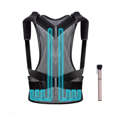 1Pcs Inflatable Comfort Posture Corrector Clavicle and Shoulder Support Back Brace Upper and Lower Back Pain Relief Thoracic (Size : Large)