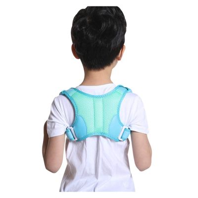 Adjustable Children Posture Corrector Back Support Belt Kids Orthopedic Corset for Kids Spine Back Lumbar Shoulder Braces (Color : Blue, Size : Large)