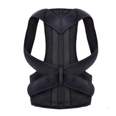 Posture Corrector for Men and Women Back Posture Brace Clavicle Support Stop Slouching and Hunching Adjustable Back Trainer (Color : Black, Size : XX-Large)