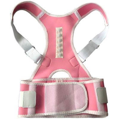 Posture Corrector Shoulder Bandage Corset for The Back Orthopedic Posture Correction Lower Back Support Belt for Men Women (Color : Pink, Size : X-Large)