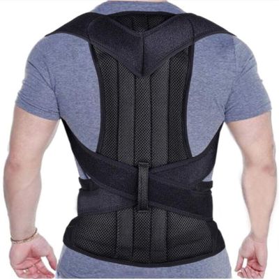 Spine Posture Corrector Health Care Back Support Braces Adult Back Posture Corrector Adjustable Back Lumbar Support Belt (Color : Black, Size : Medium)