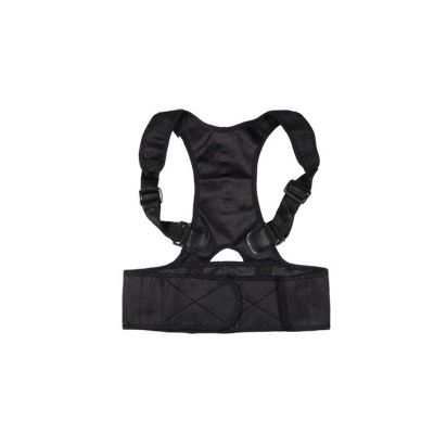 Adjustable Adult Correction Belt Sitting Back Posture Corrector Magnetic Therapy Posture Brace Shoulder Spine Back Brace Support (Color : Black, Size : Small)