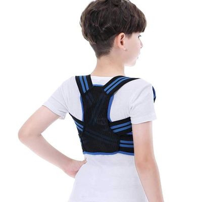 Adjustable Children Posture Corrector Back Support Belt Kid Boy Girl Orthopedic Corset Spine Back Lumbar Shoulder Braces Health (Color : Blue, Size : Small-S)