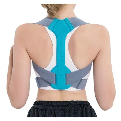 Adjustable Back Posture Corrector Brace Support Belt Clavicle Spine Back Shoulder Lumbar Posture Correction (Color : Blue, Size : Small)