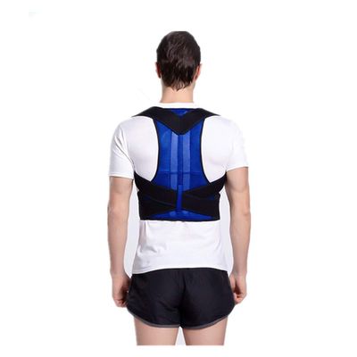 Adjustable Back Posture Corrector Posture Corrector Back Support Belt Orthopedic Posture Corset Therapy Belt (Color : Blue, Size : Large)