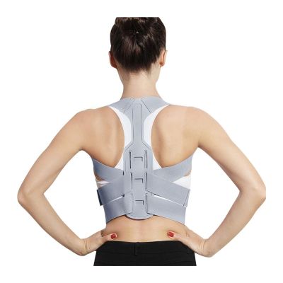 Adjustable Back Posture Corrector Back Band Brace Extended Support Belt Invisible Back Spine Lumbar Posture Correction for Women (Color : Gray, Size : Medium Size)